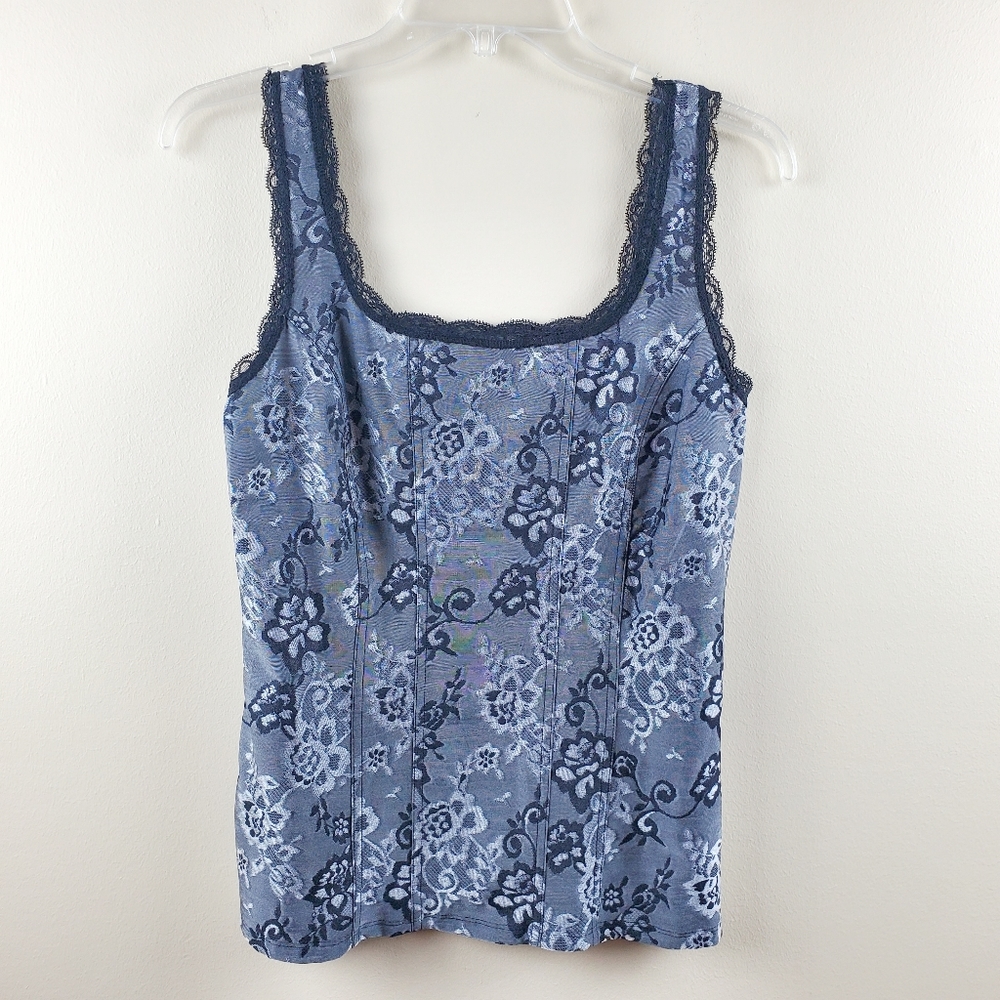 WHBM-Grey floral camisole
